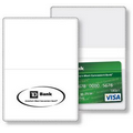 Econo White Vinyl Wallet, opened (3.875" x 5.375") closed (3.875" x 2.625")